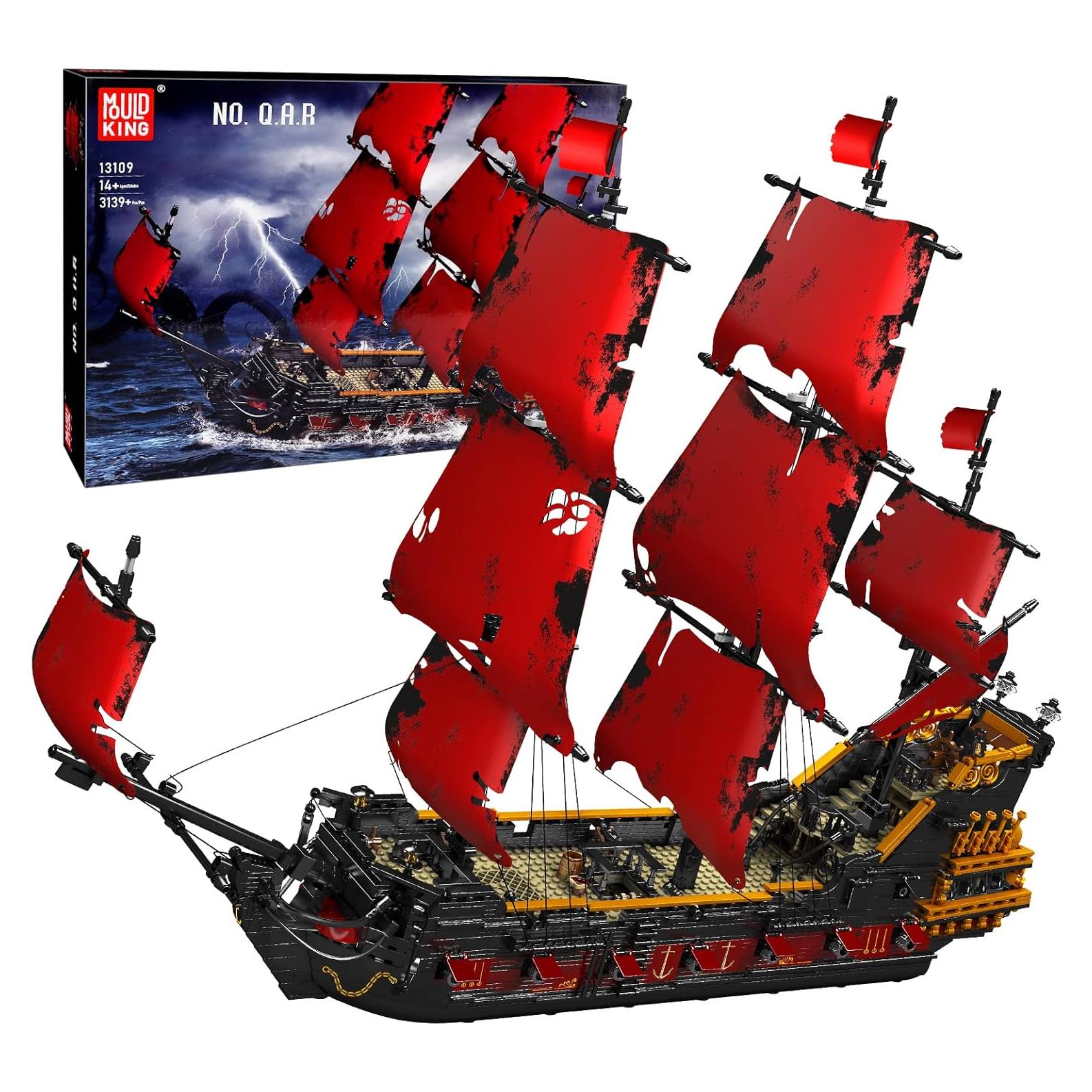 Mould King 13109 Barco Pirata La Venganza de la Reina Anna 3139 Piezas