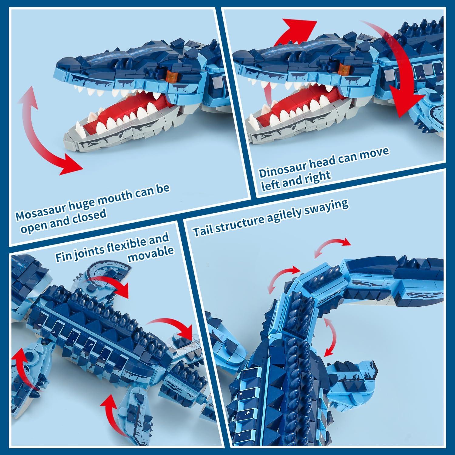 Conjunto de Construcción Mosasaurio IKKOSYA 805 Piezas