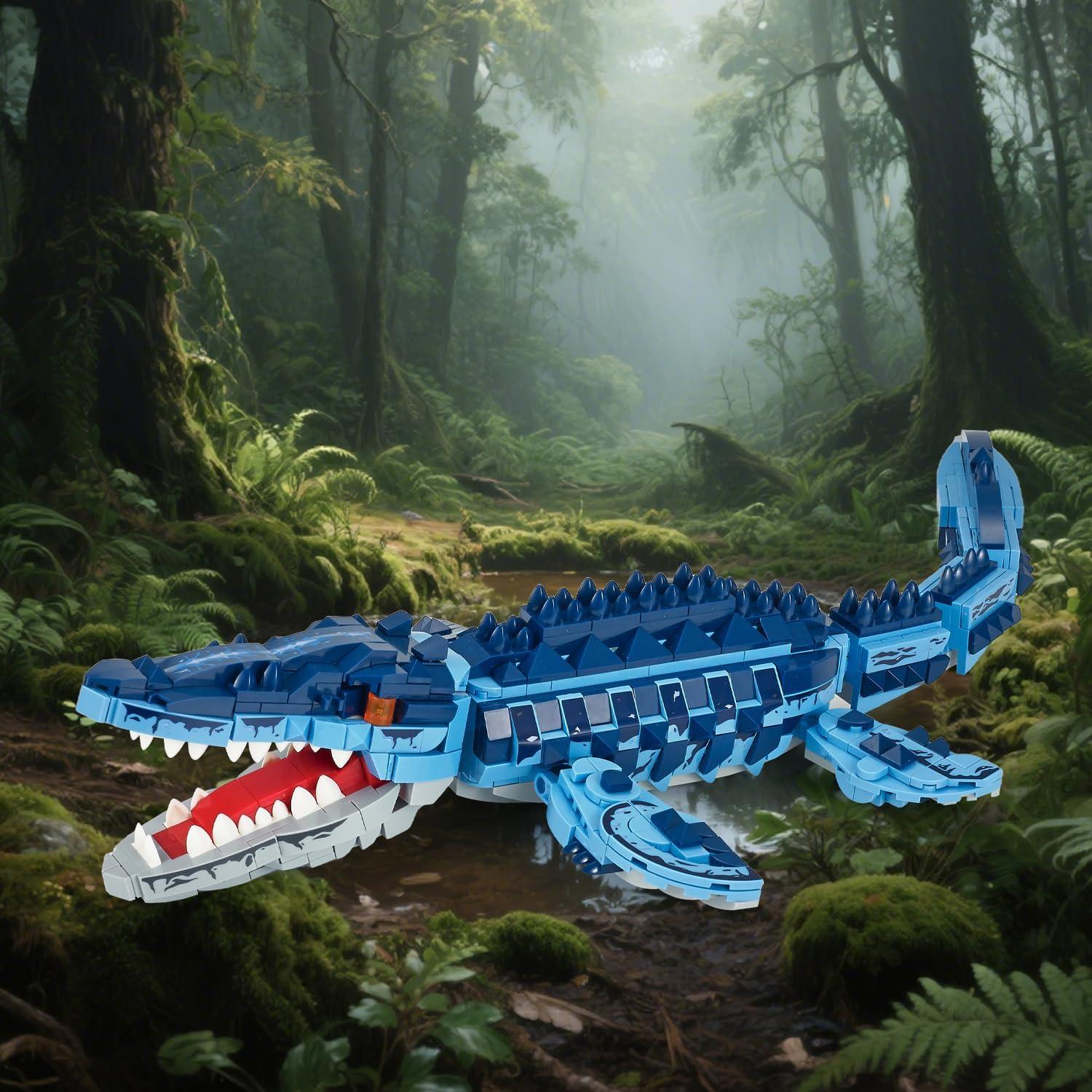 Conjunto de Construcción Mosasaurio IKKOSYA 805 Piezas