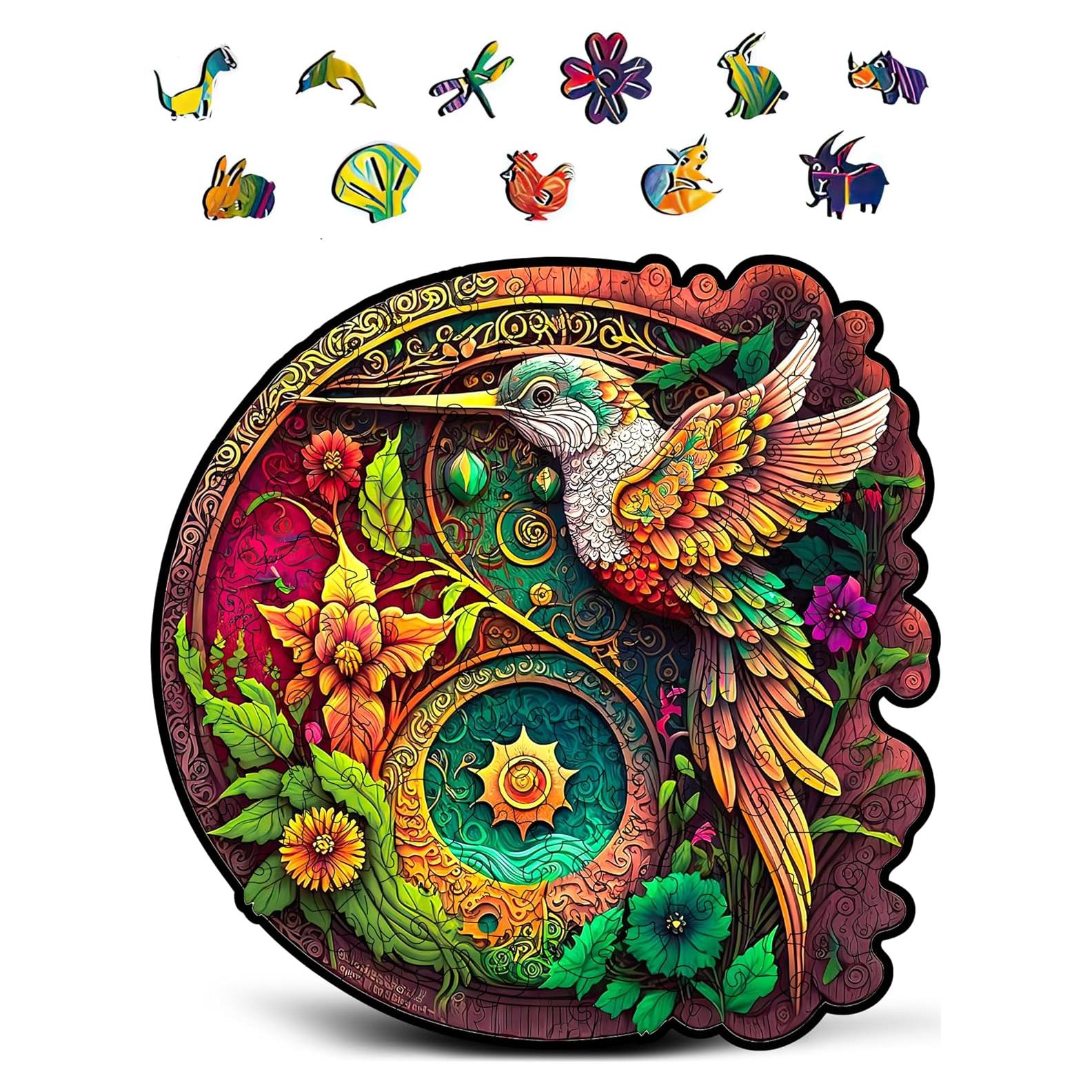 Rompecabezas de Madera A3 Colibrí 127 Piezas - Yiwu Cu Jia