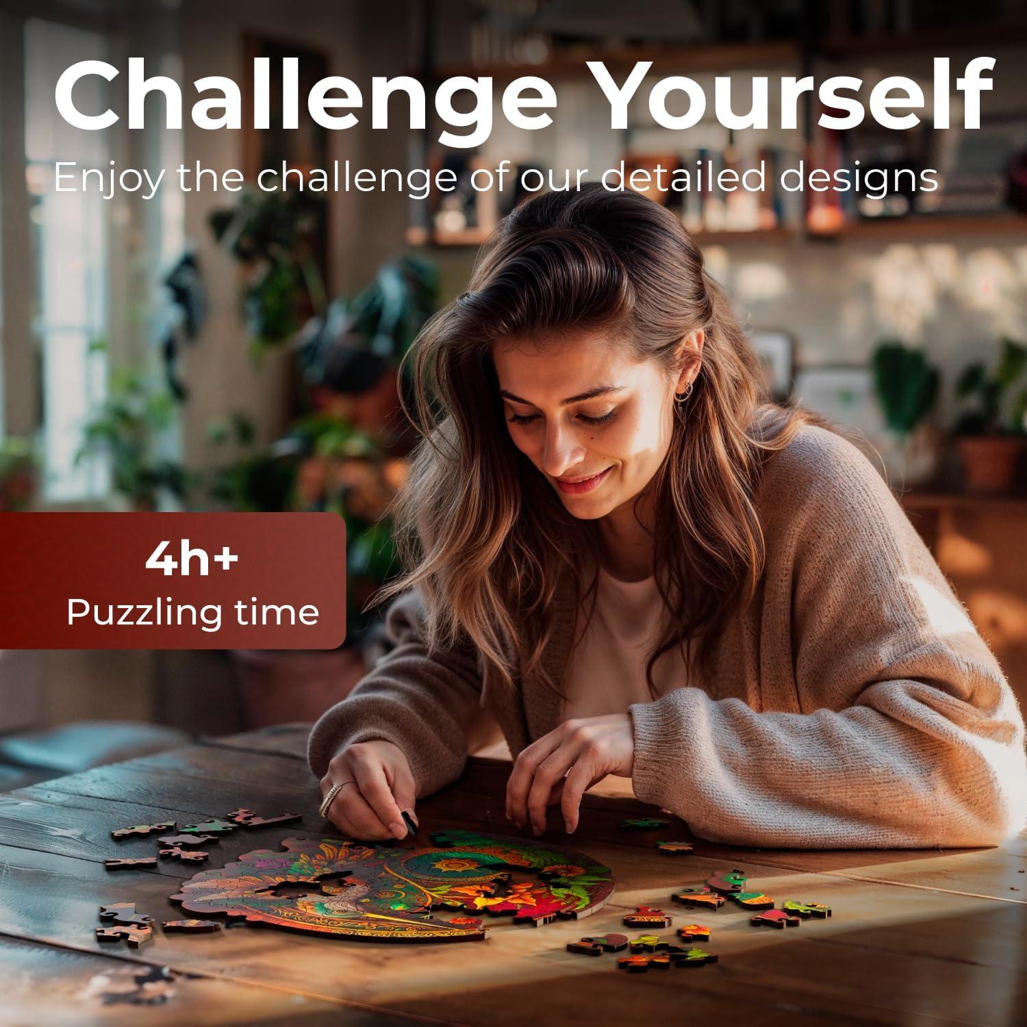 Rompecabezas de Madera A3 Colibrí 127 Piezas - Yiwu Cu Jia