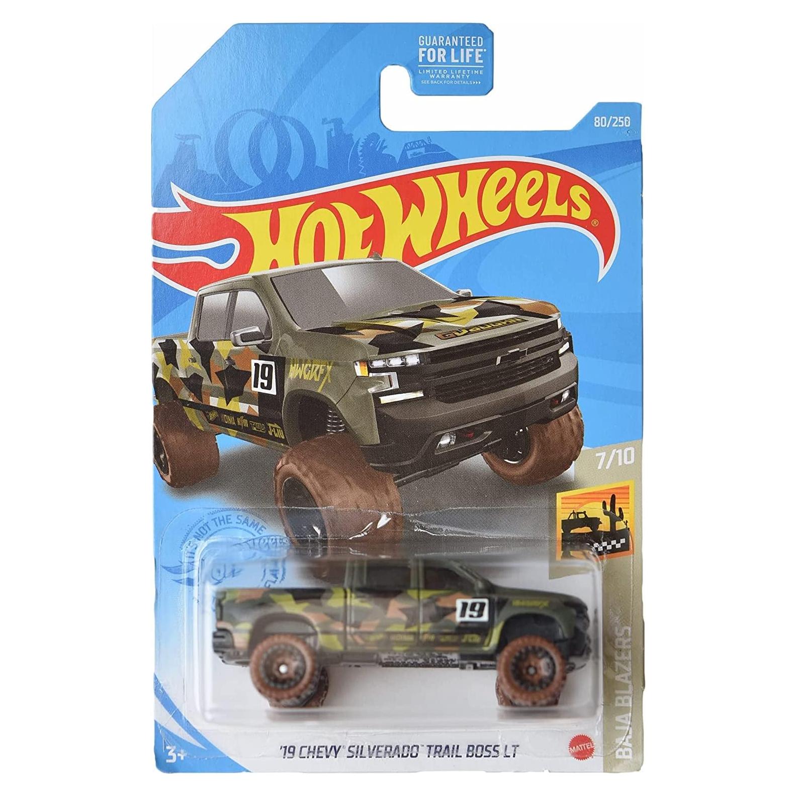 Hot Wheels Camioneta 19 Chevy Silverado Trail Boss LT Escala 1:64