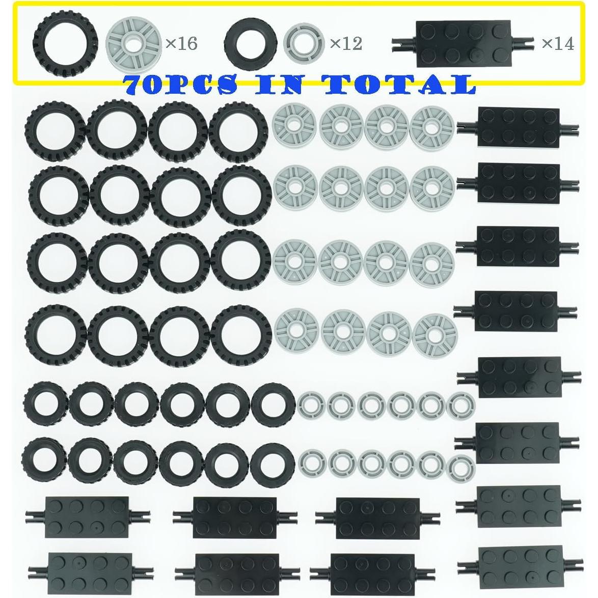 Juego de Ruedas y Neumáticos Pasacho 70 Piezas para Autos