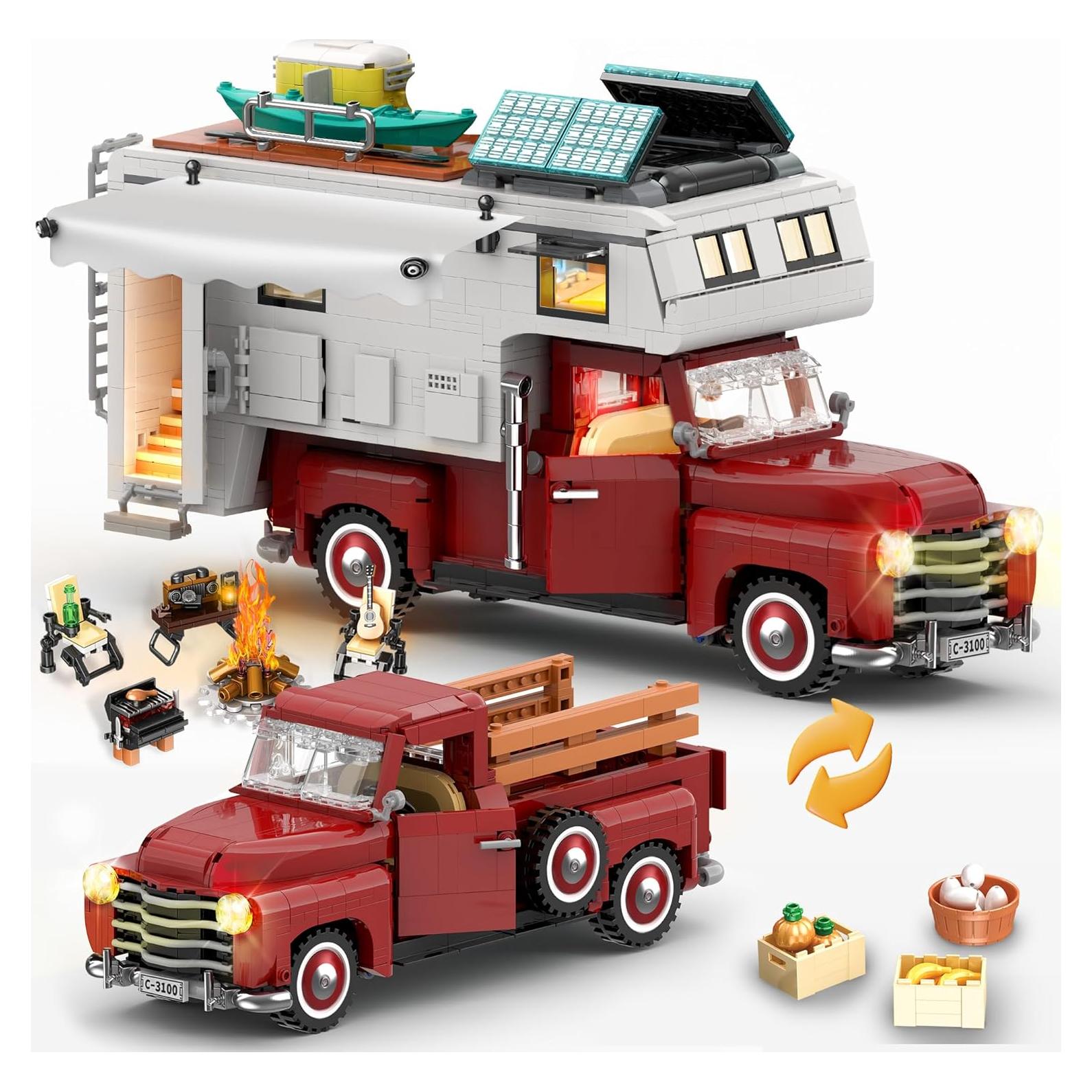 Set de Bloques de Construcción Camper Van 2-en-1 FliCineCrt 2188pcs