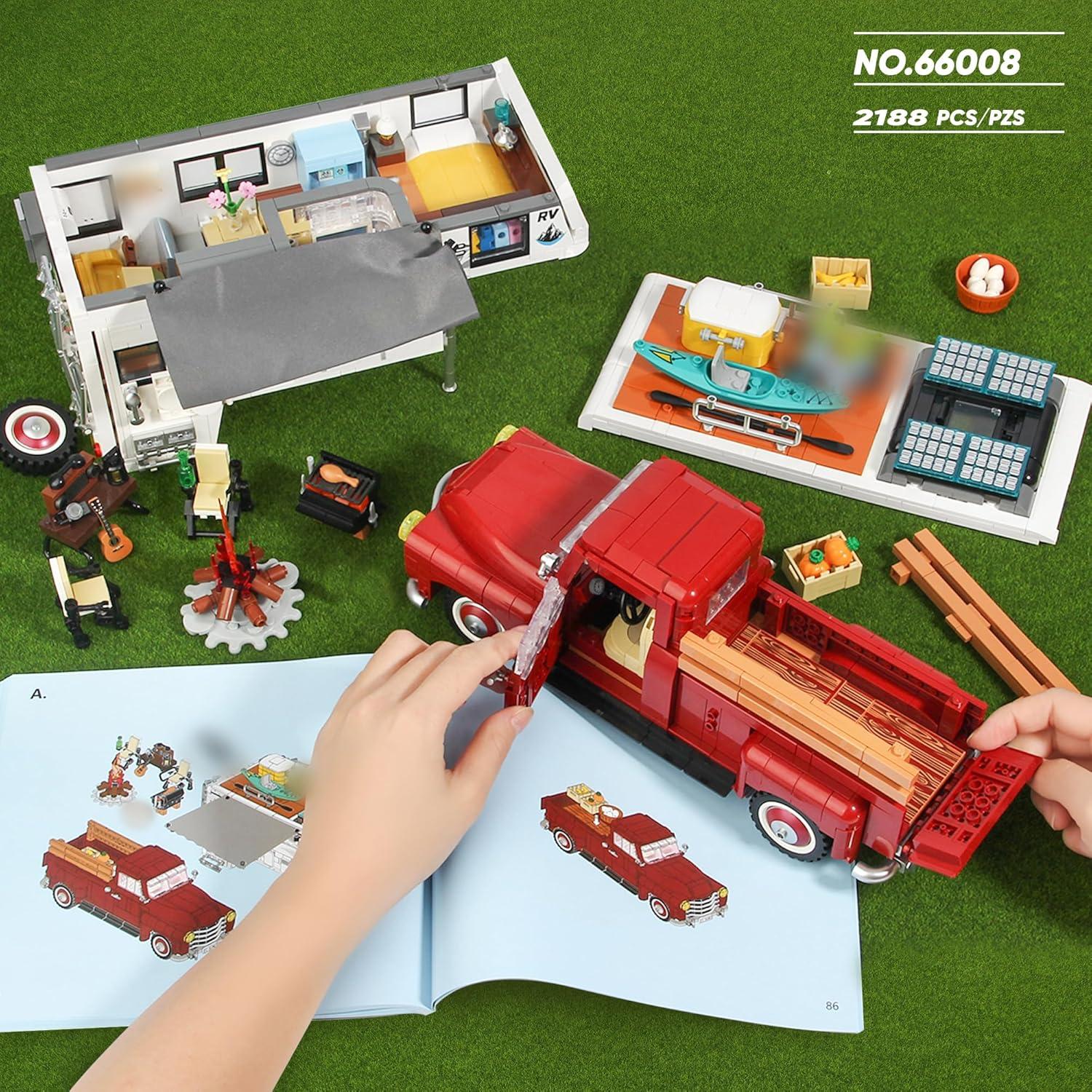 Set de Bloques de Construcción Camper Van 2-en-1 FliCineCrt 2188pcs