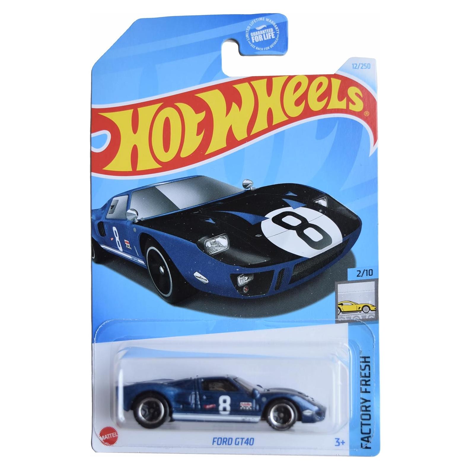 Hot Wheels Ford GT40 Azul Oscuro 1:64 Mattel