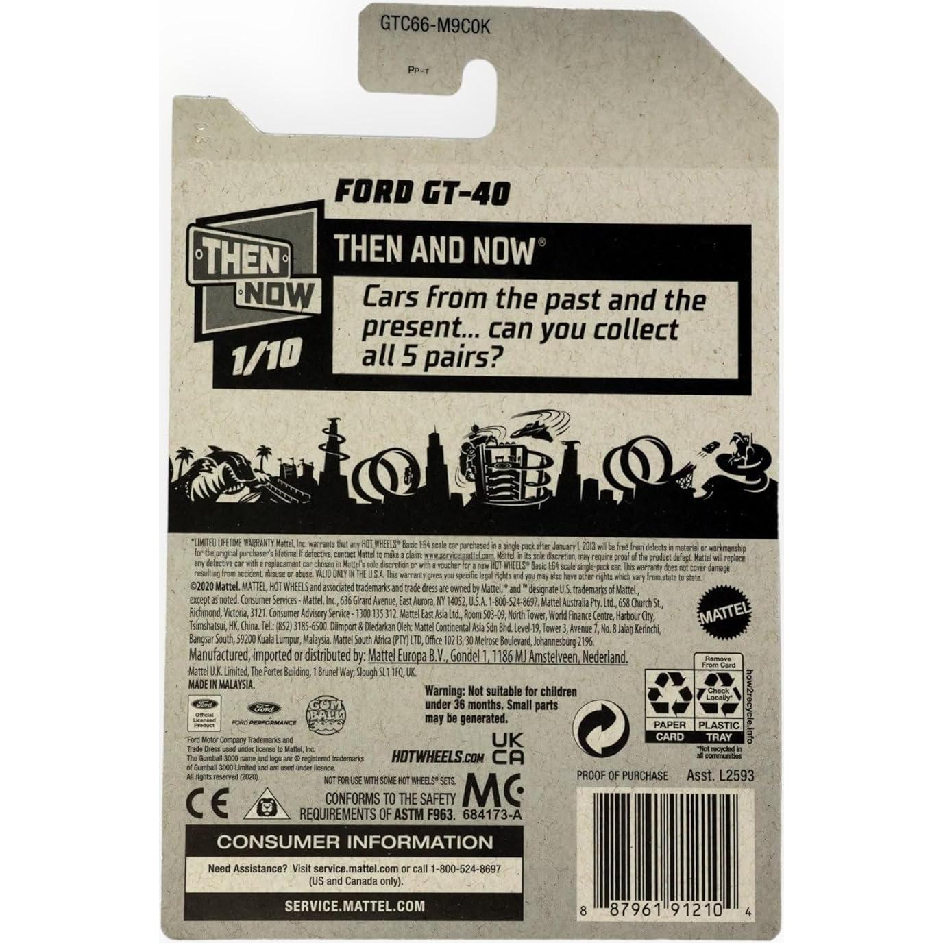 Hot Wheels Ford GT-40 Negro 1:64 Escala 78/250