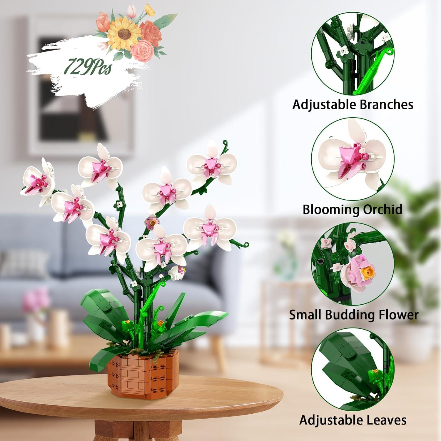 Juego de Bloques de Construcción Bilinott Orquídea 729 Piezas