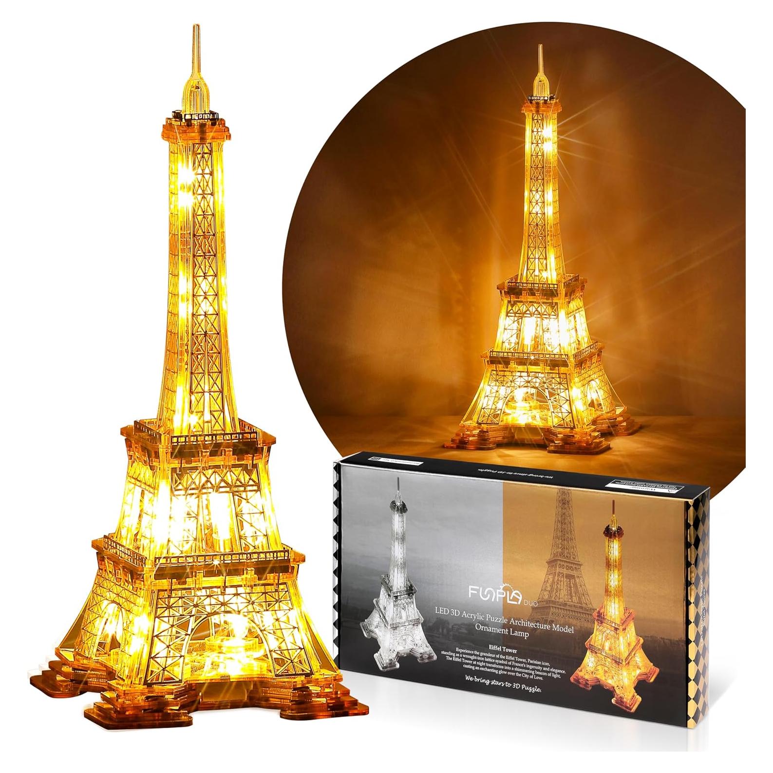 Rompecabezas 3D LED Torre Eiffel FUNPOLA - Lámpara Decorativa