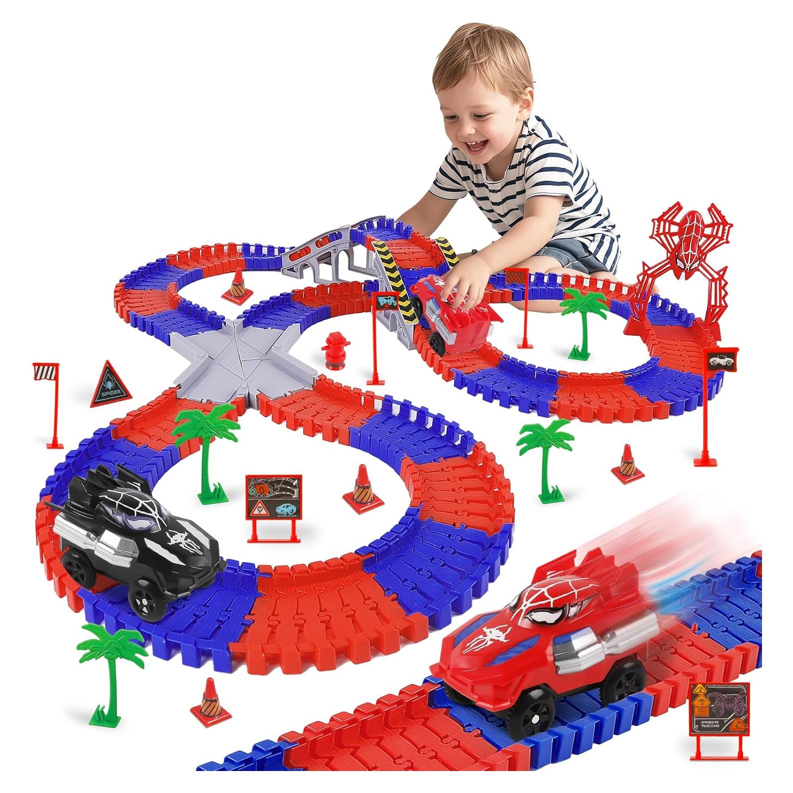 Pista de Autos de Carreras M SANMERSEN 212 Piezas 3+ Años