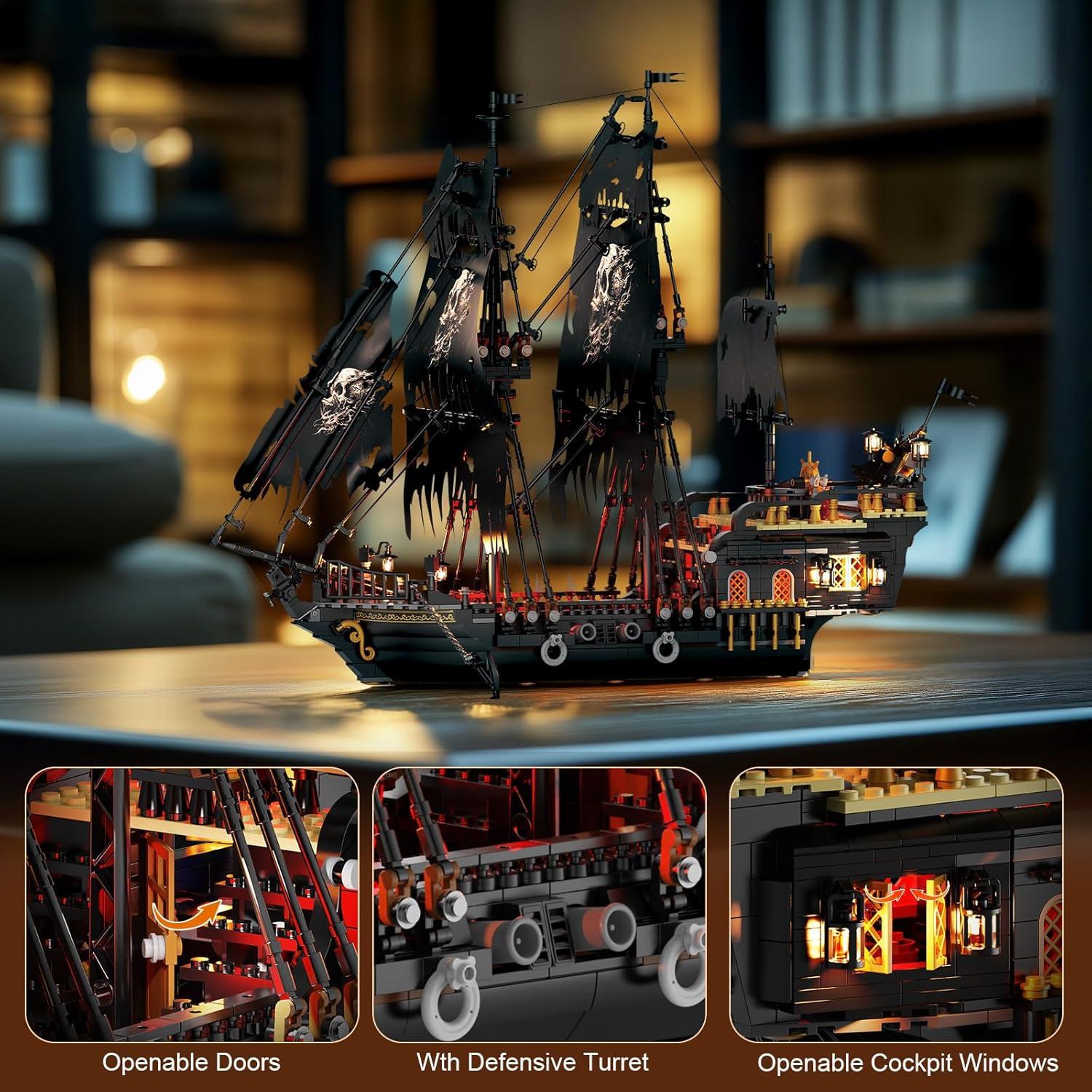 Set de Construcción Barco Pirata NUTCRACKER 1713 Piezas LED