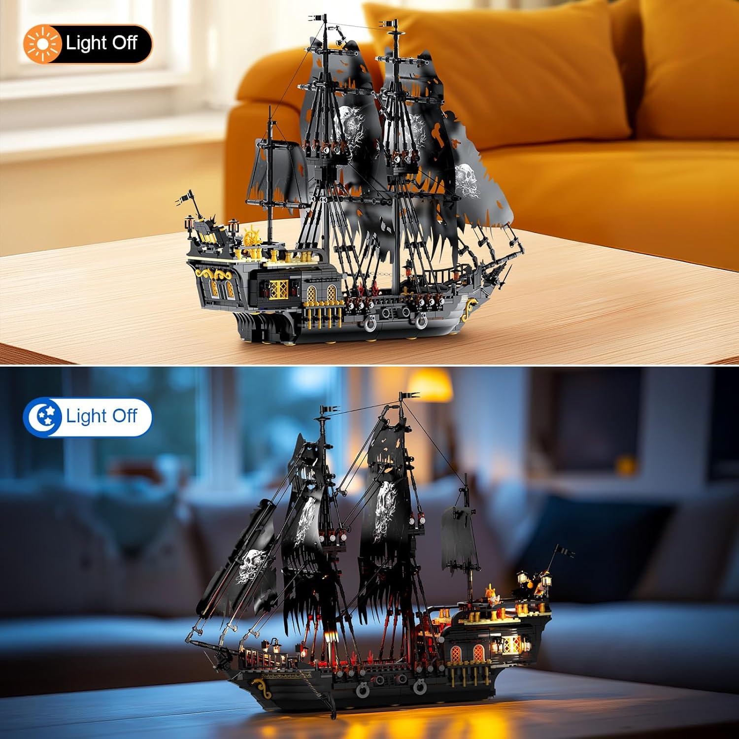 Set de Construcción Barco Pirata NUTCRACKER 1713 Piezas LED