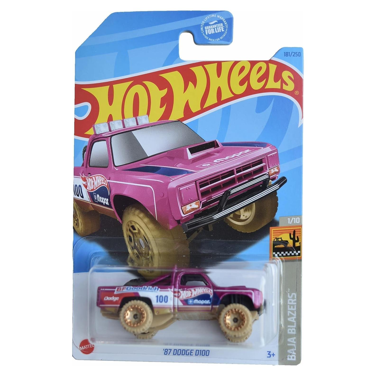 Hot Wheels Dodge D100 '87 Rosa 1:64 Mattel