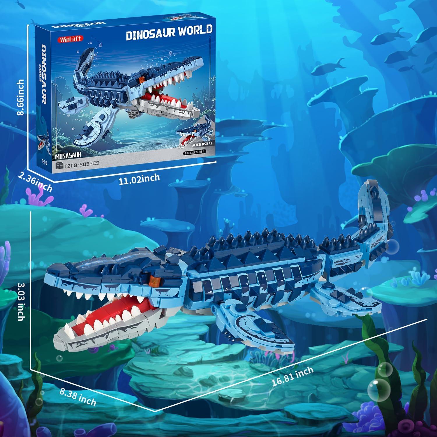 Set de Construcción Mosasaurio WinGift 805 Piezas STEM