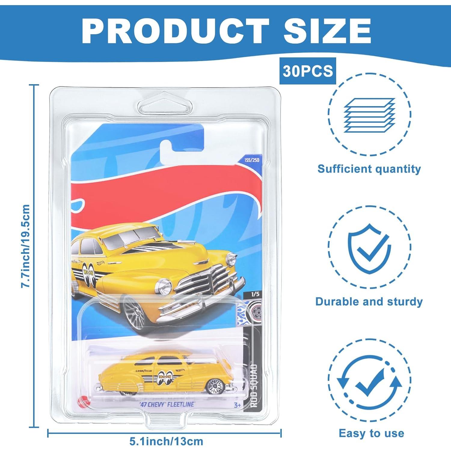 30 Fundas Protectores Transparentes Clamshell para Coches 19x12.6cm