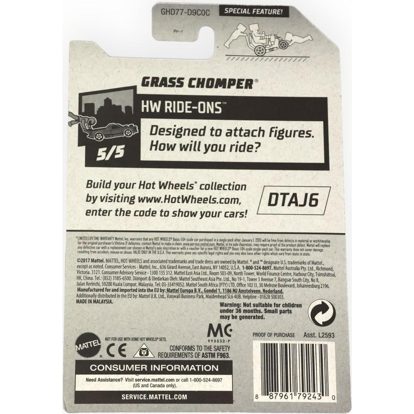 Hot Wheels Chomper de Césped 1:64 Mattel Naranja 2020