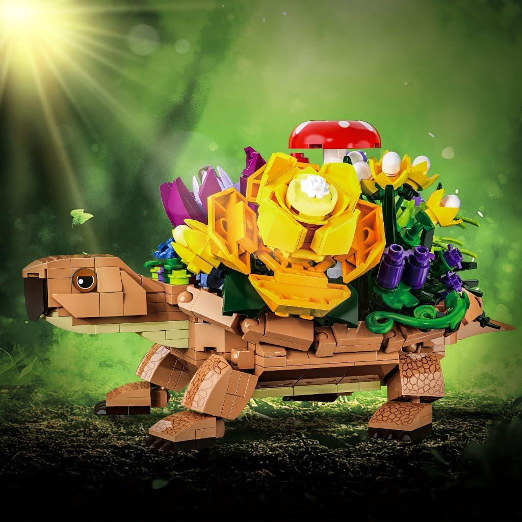 Juego de Construcción Maceta Tortuga JMYZBD 477 Piezas 18.3x16.3cm