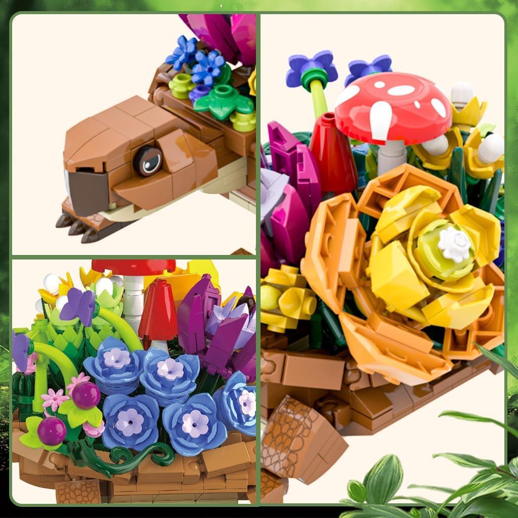 Juego de Construcción Maceta Tortuga JMYZBD 477 Piezas 18.3x16.3cm