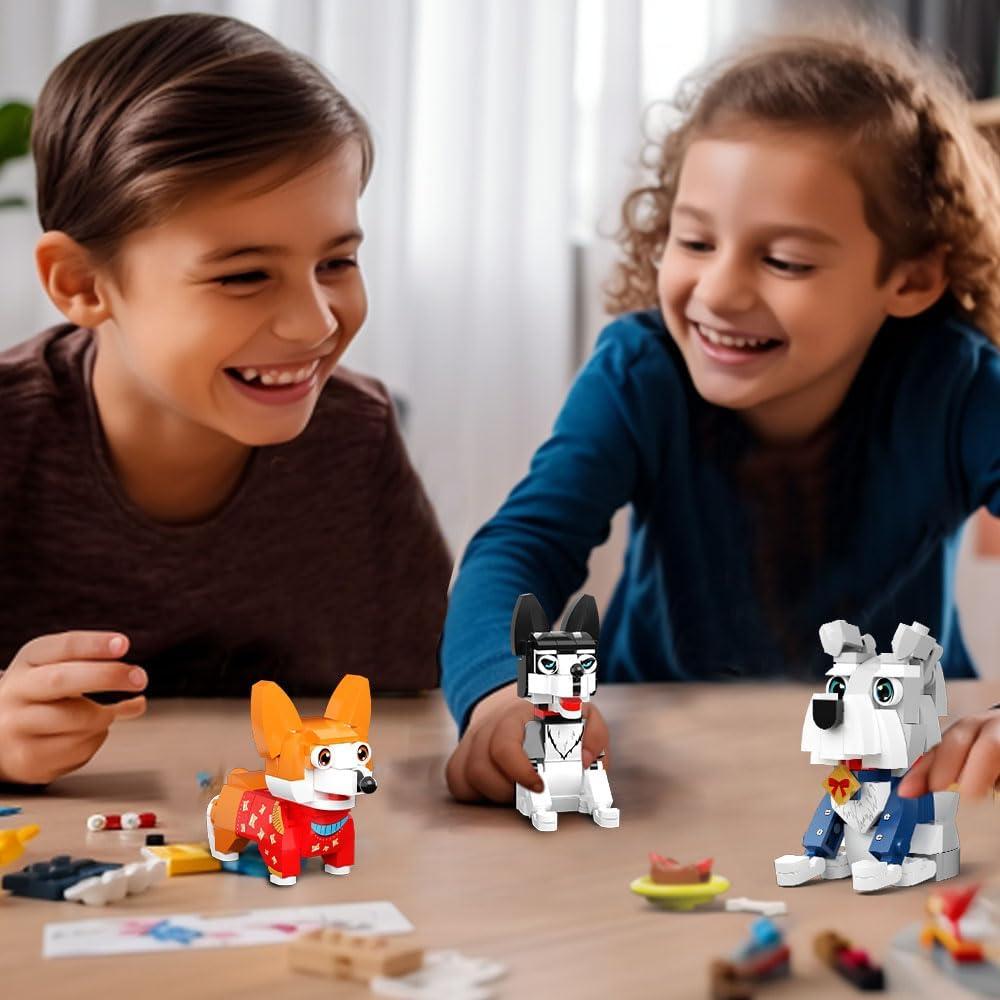 Set de Construcción Mini Perros QLT - 754 Piezas, 6 Razas