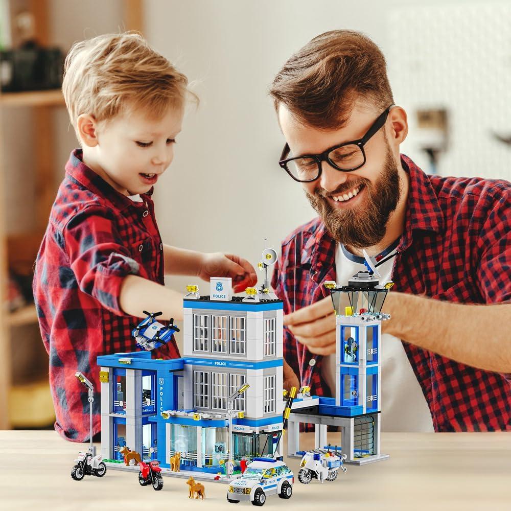 RiceBlock Estación de Policía 833 Piezas Juguete de Construcción