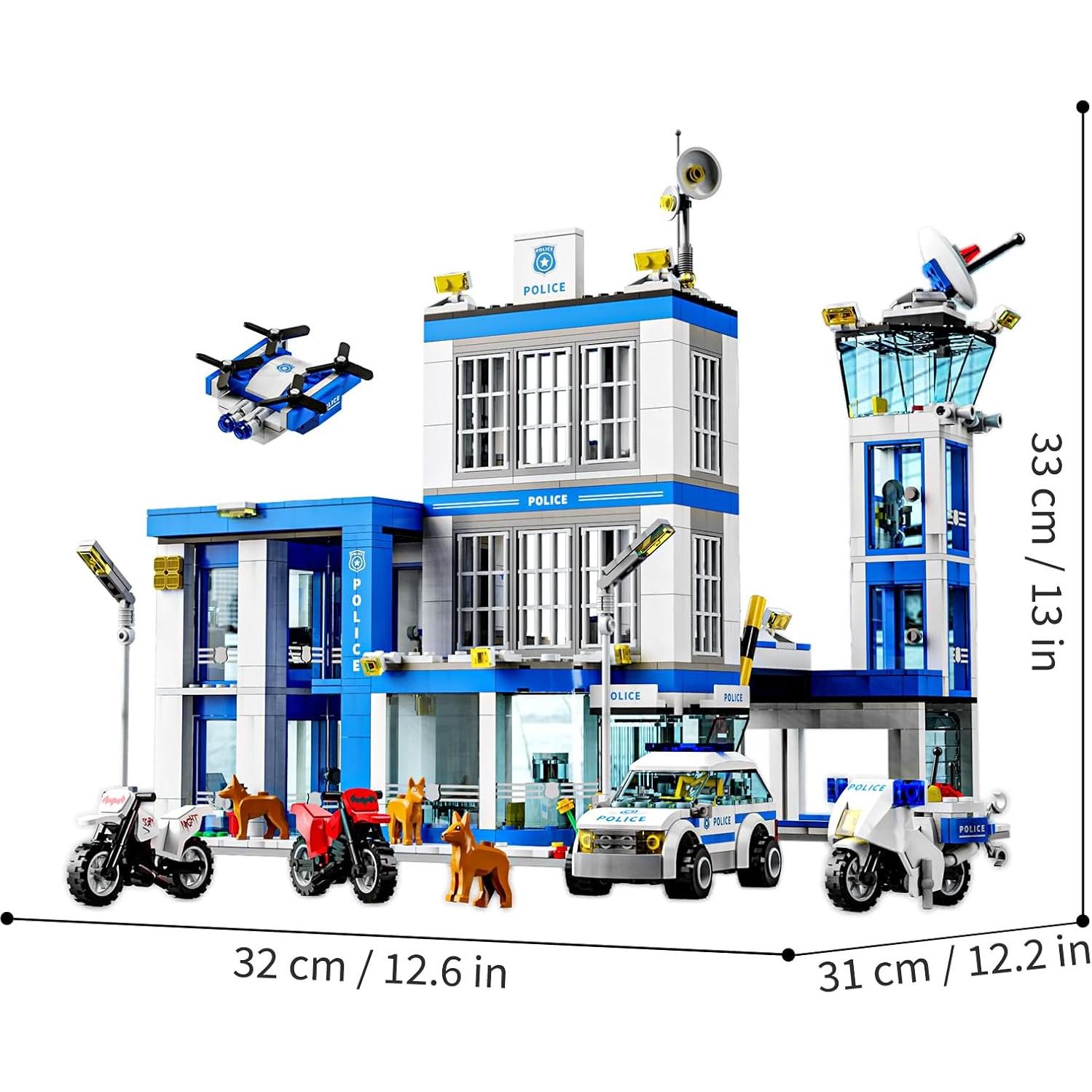 RiceBlock Estación de Policía 833 Piezas Juguete de Construcción