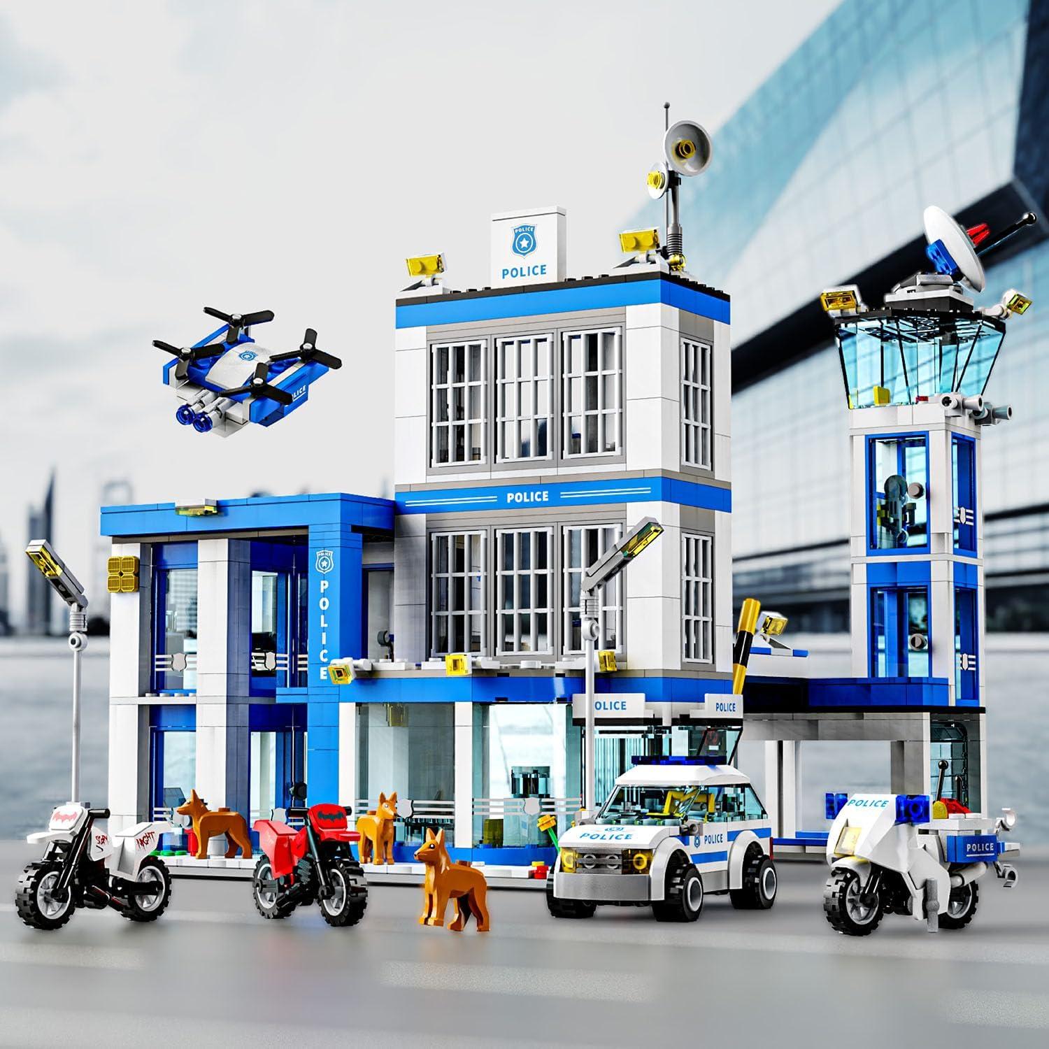 RiceBlock Estación de Policía 833 Piezas Juguete de Construcción
