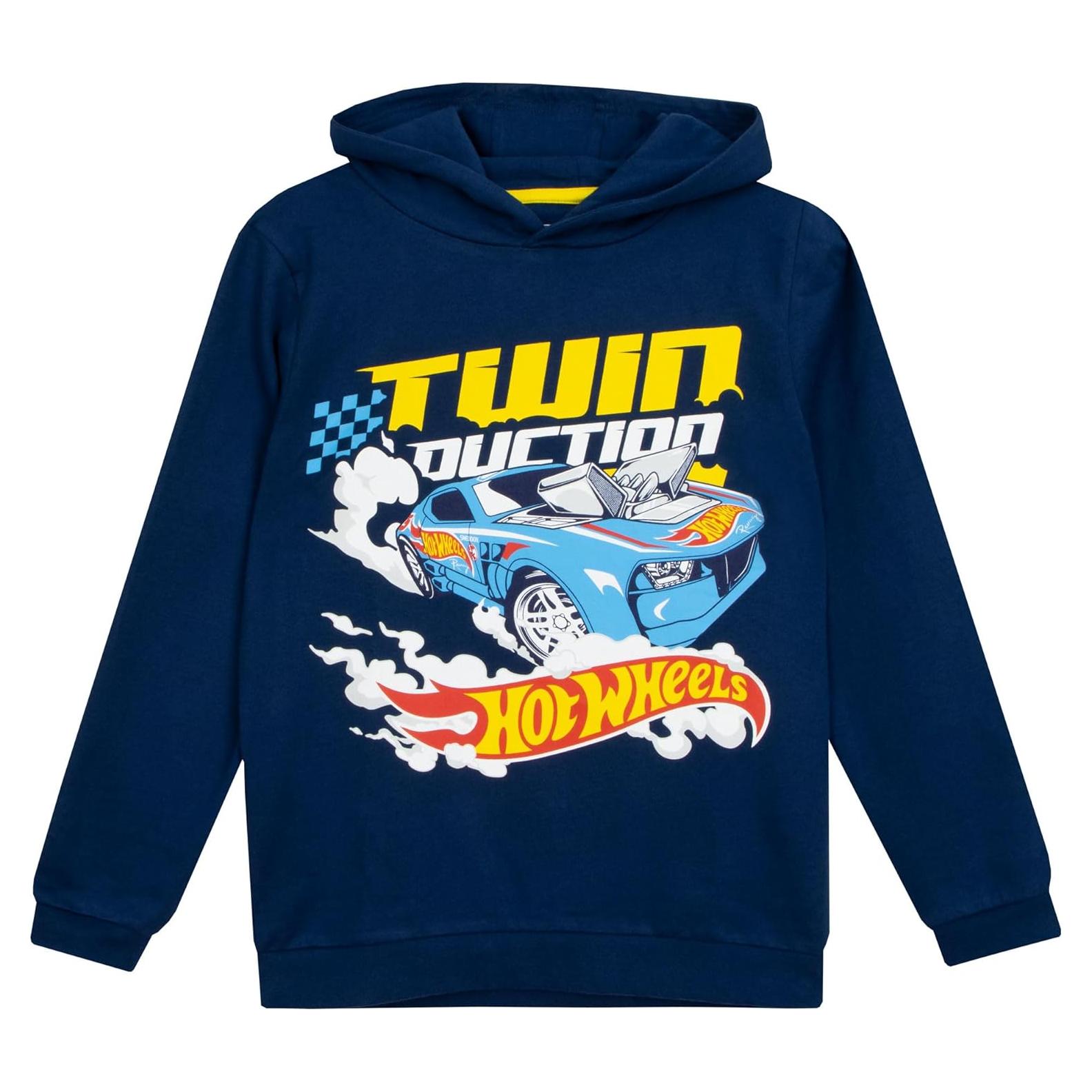 Sudadera Hot Wheels para Niños 100% Algodón Azul - hwhd1994