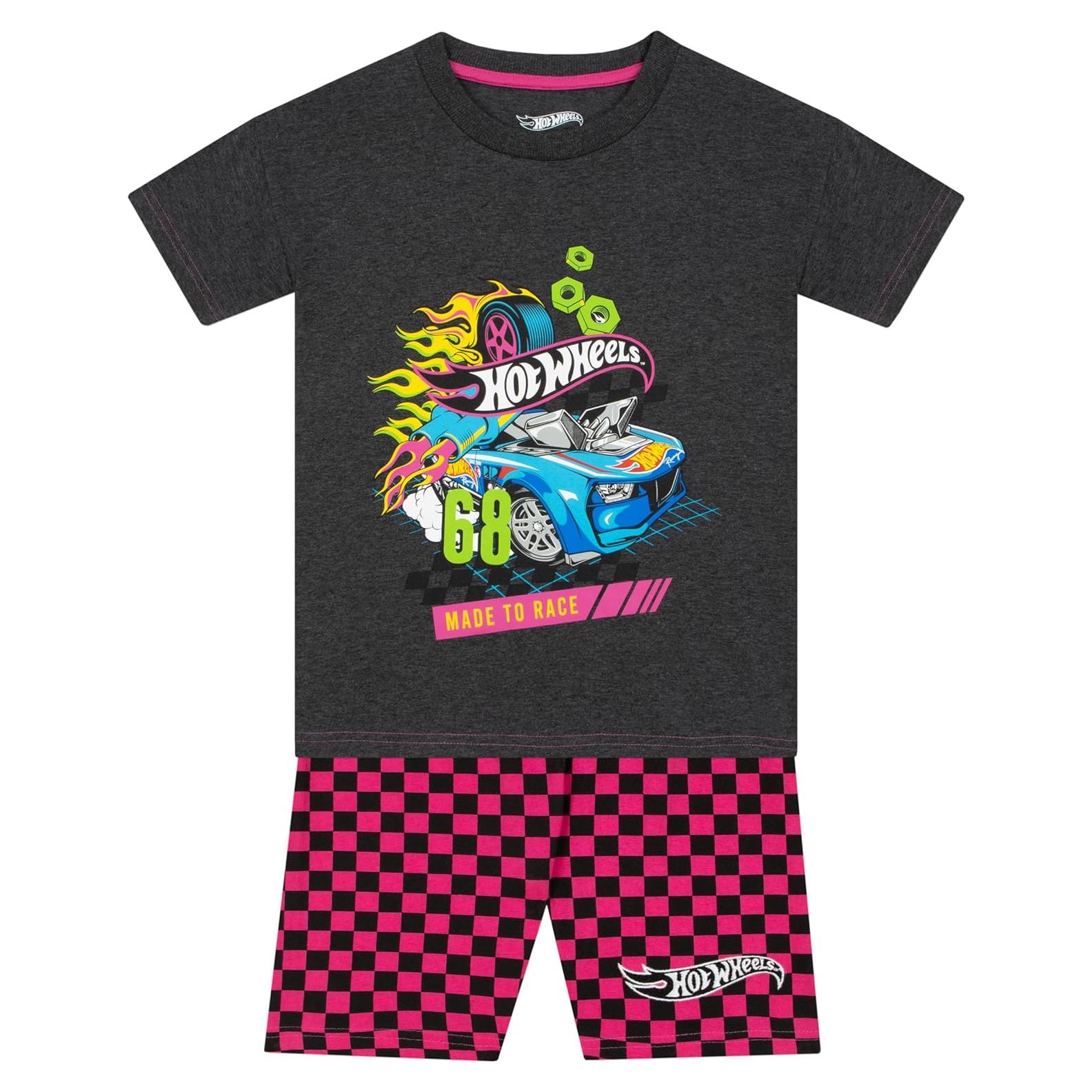 Conjunto camiseta y pantalones cortos Hot Wheels para niñas 8 años