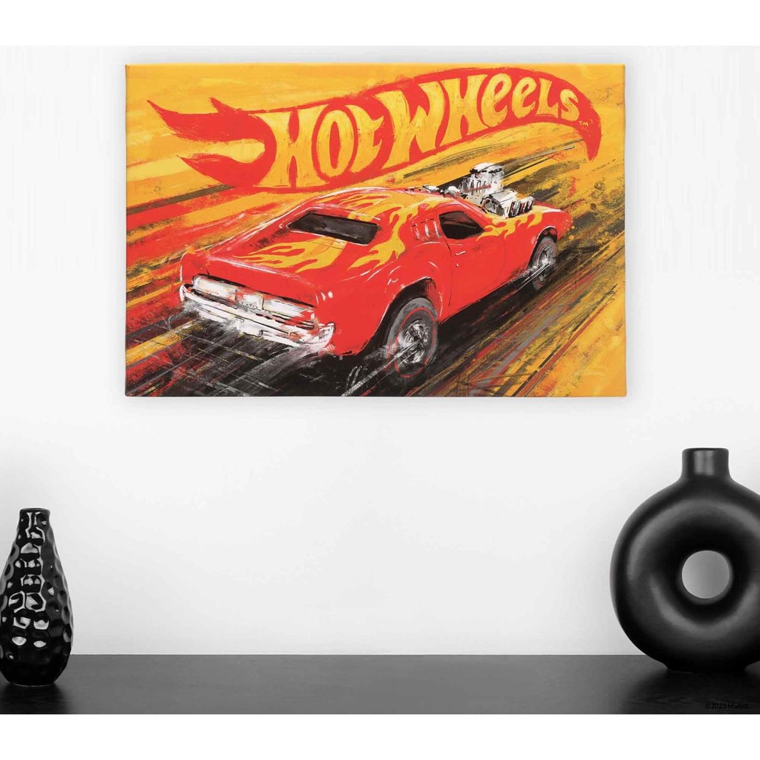 Lienzo Enmarcado Hot Wheels Coche Rojo 42.86x28.58cm Decoración