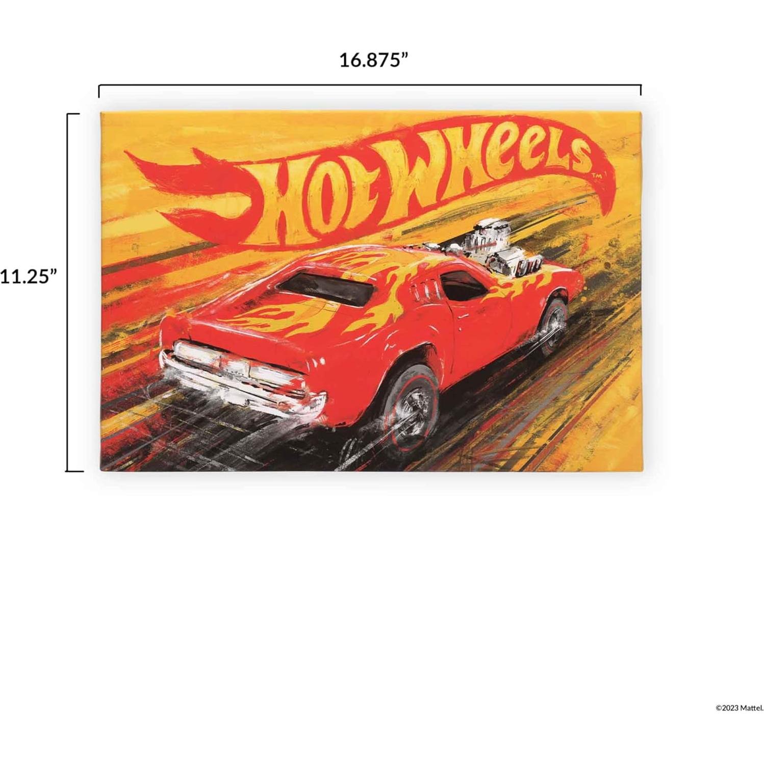 Lienzo Enmarcado Hot Wheels Coche Rojo 42.86x28.58cm Decoración