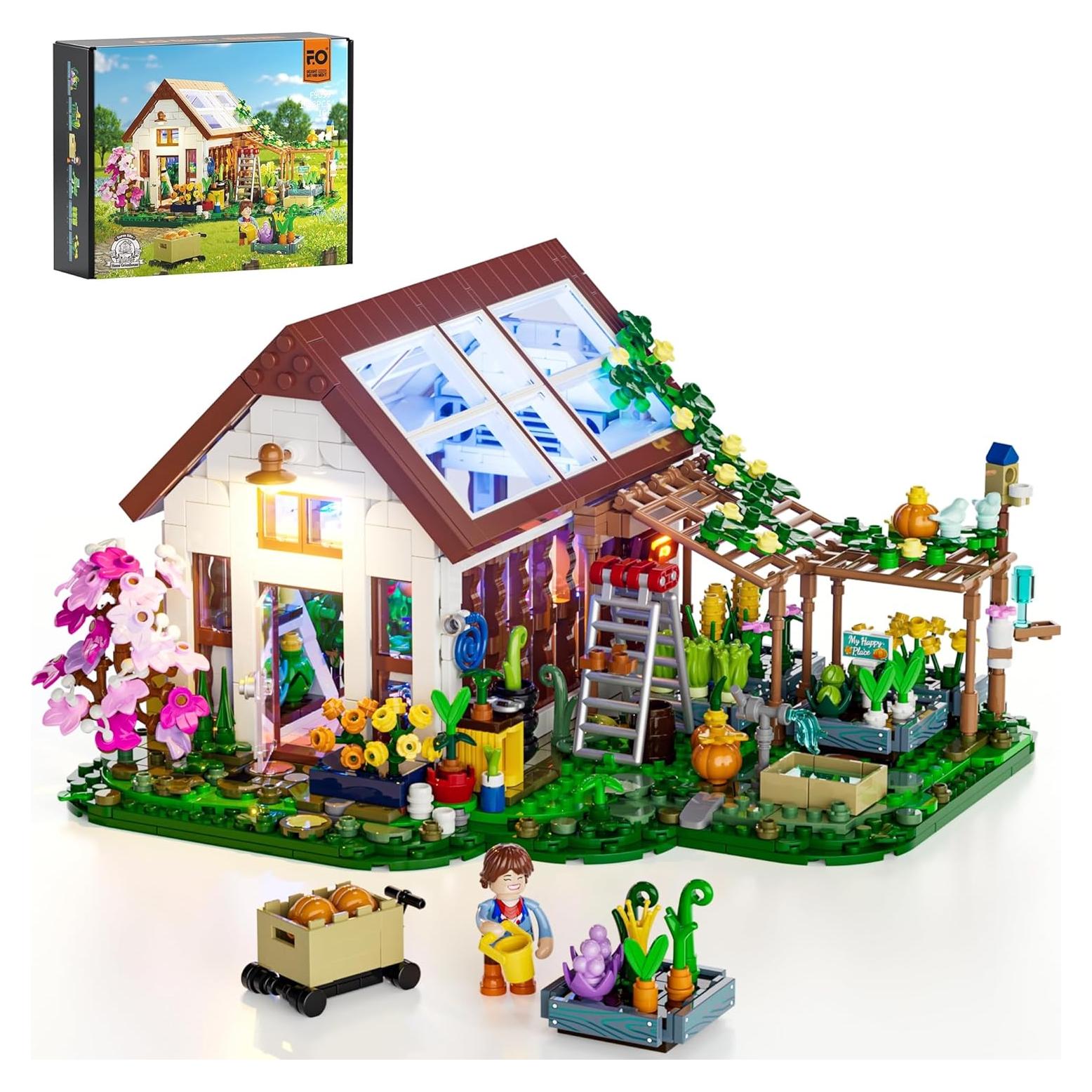 Set de Bloques de Construcción Invernadero FUNWHOLE 1428 Pcs