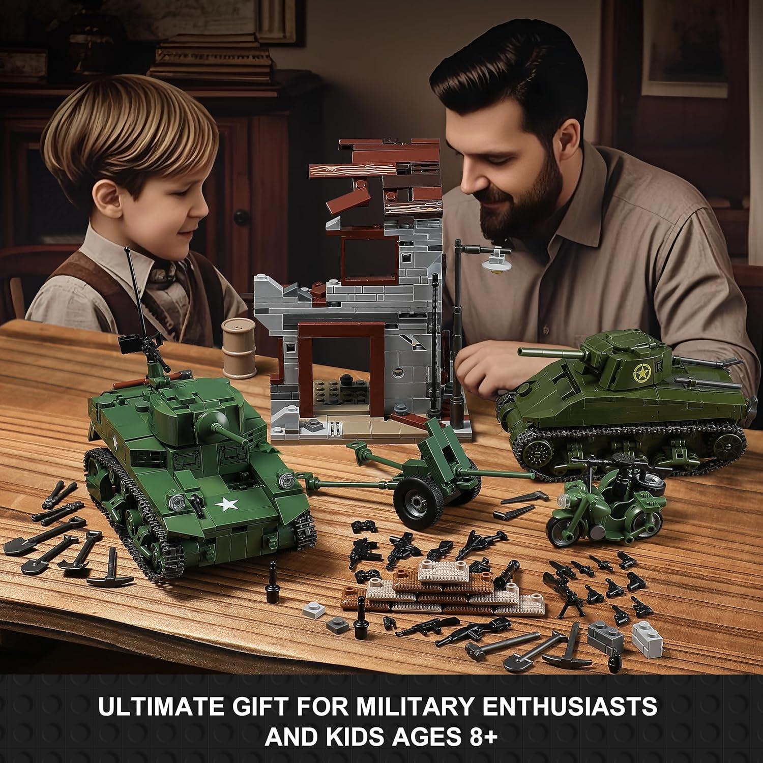 Juguete de Construcción Militar MISTBUY - Tanques WWII 1452 Piezas