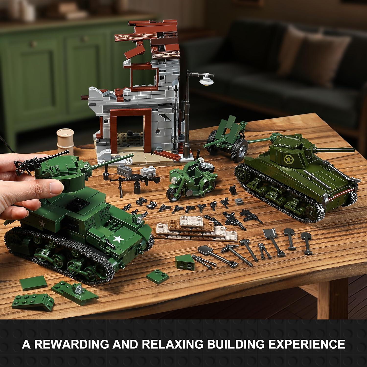 Juguete de Construcción Militar MISTBUY - Tanques WWII 1452 Piezas