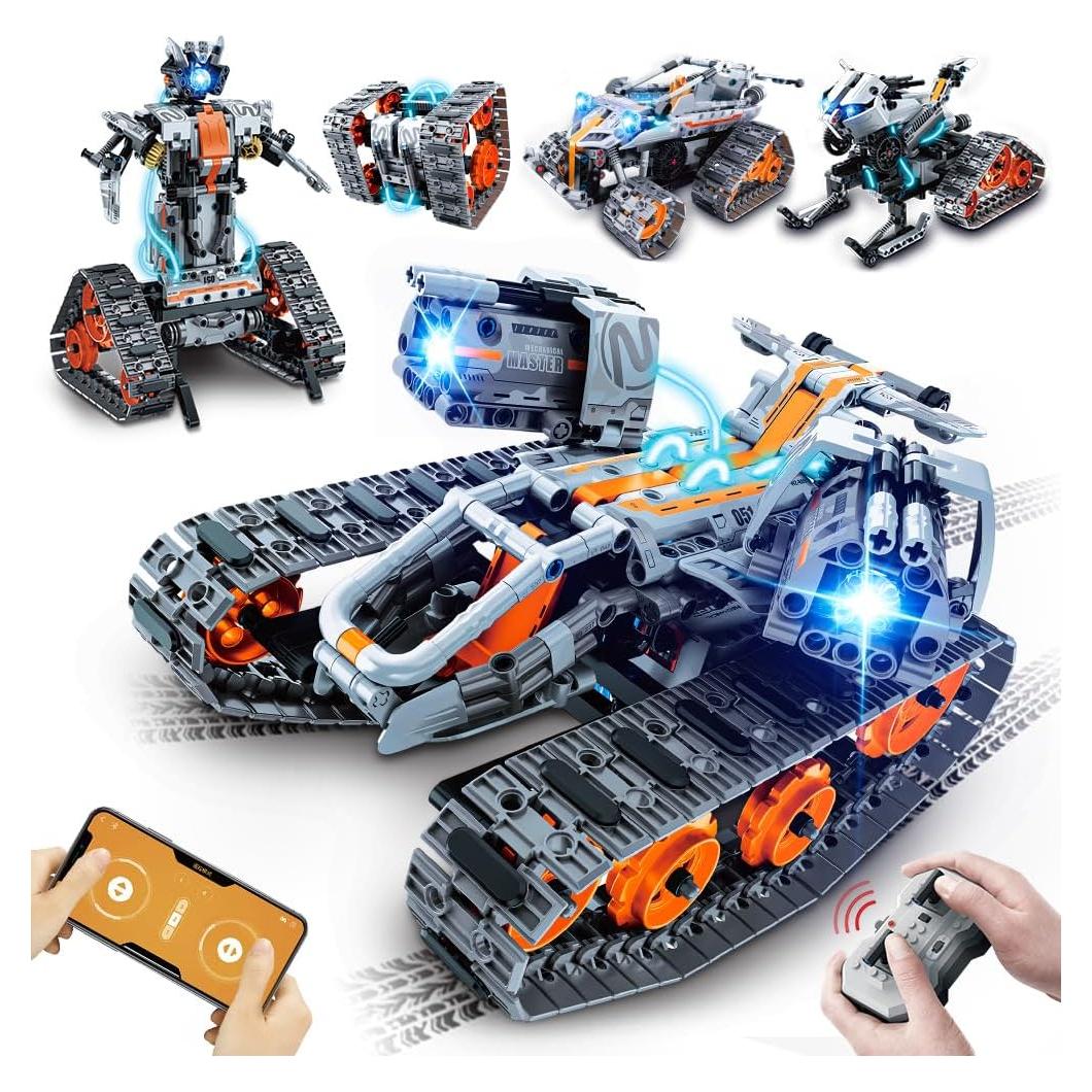 HOGOKIDS Set de Construcción 5 en 1 RC con Luz LED 604 Piezas