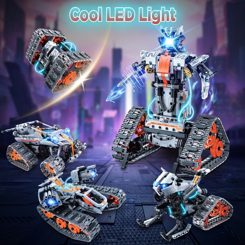 HOGOKIDS Set de Construcción 5 en 1 RC con Luz LED 604 Piezas