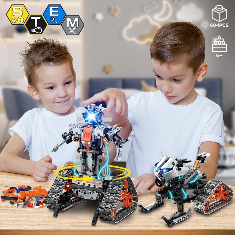 HOGOKIDS Set de Construcción 5 en 1 RC con Luz LED 604 Piezas