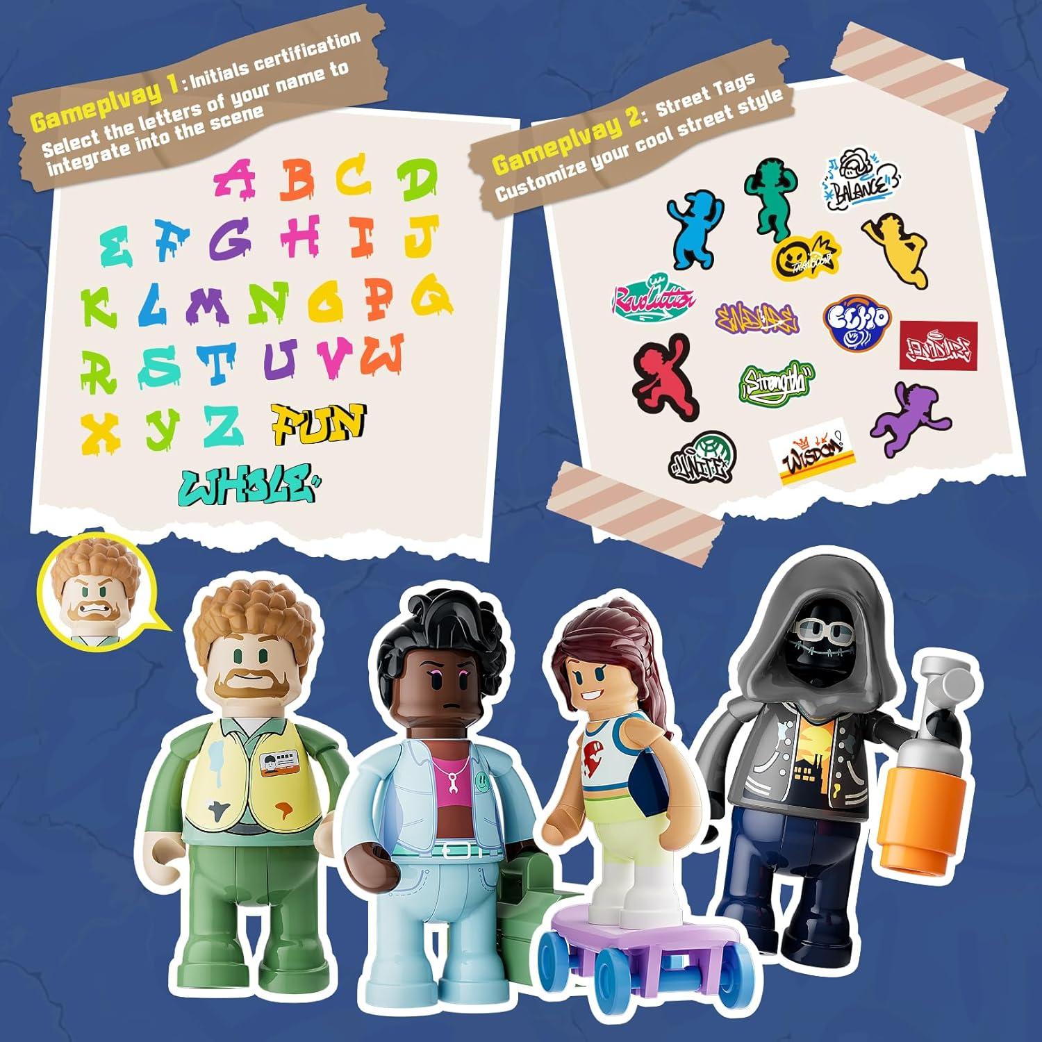 Conjunto de Ladrillos FUNWHOLE Estación de Autobuses Graffiti 514 Pcs