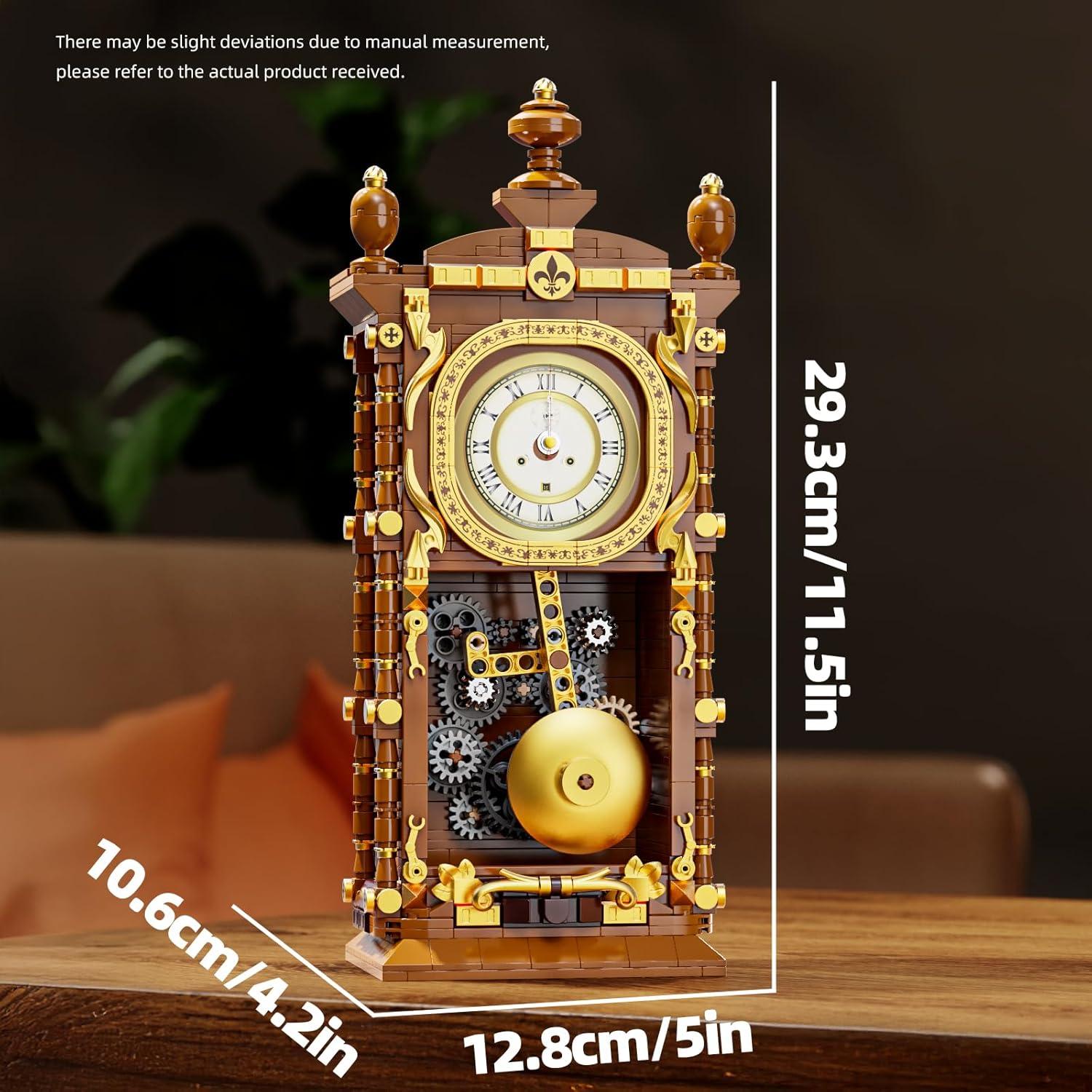 Reloj de Péndulo Retro HJPLPXH con Bloques de Construcción