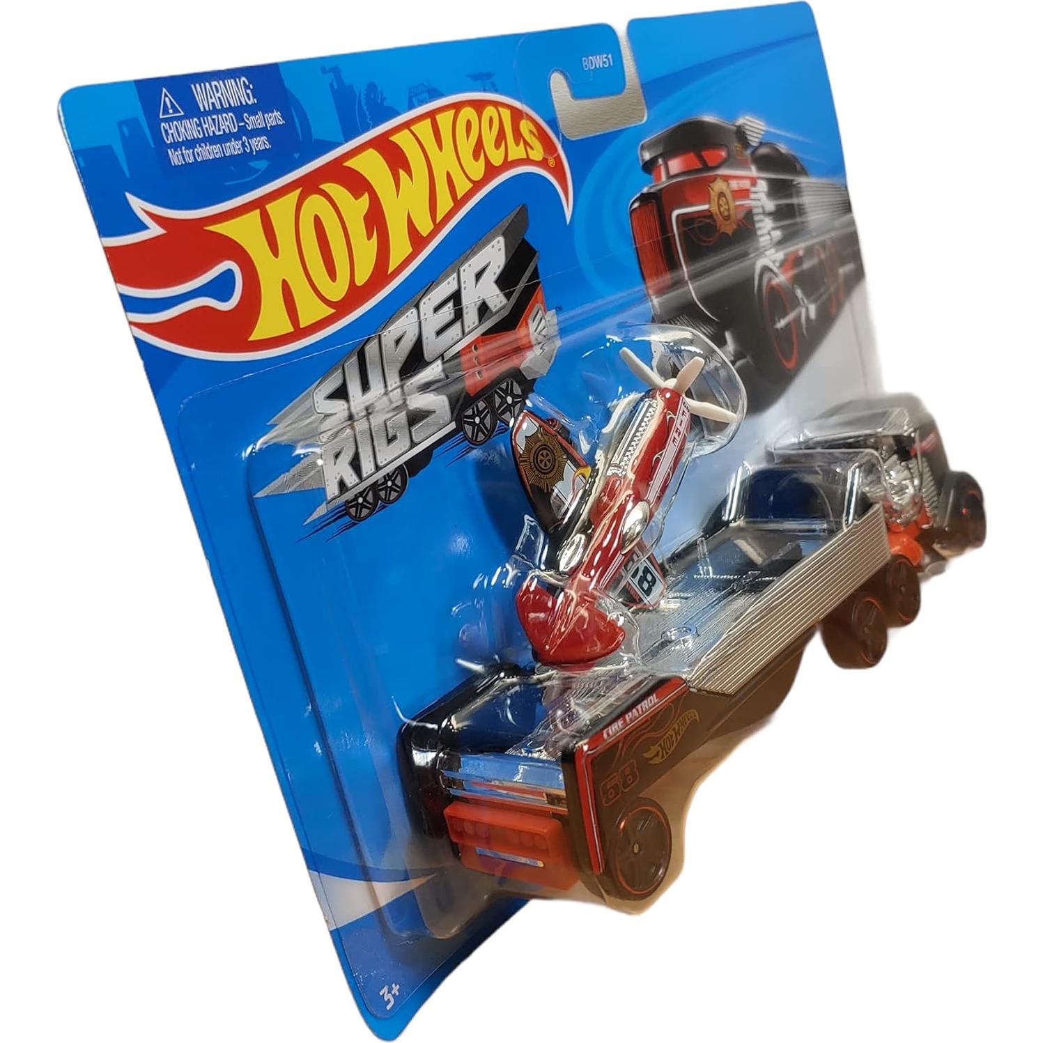 Remolque Desmontable Hot Wheels Super Rigs con Avión 25.4cm