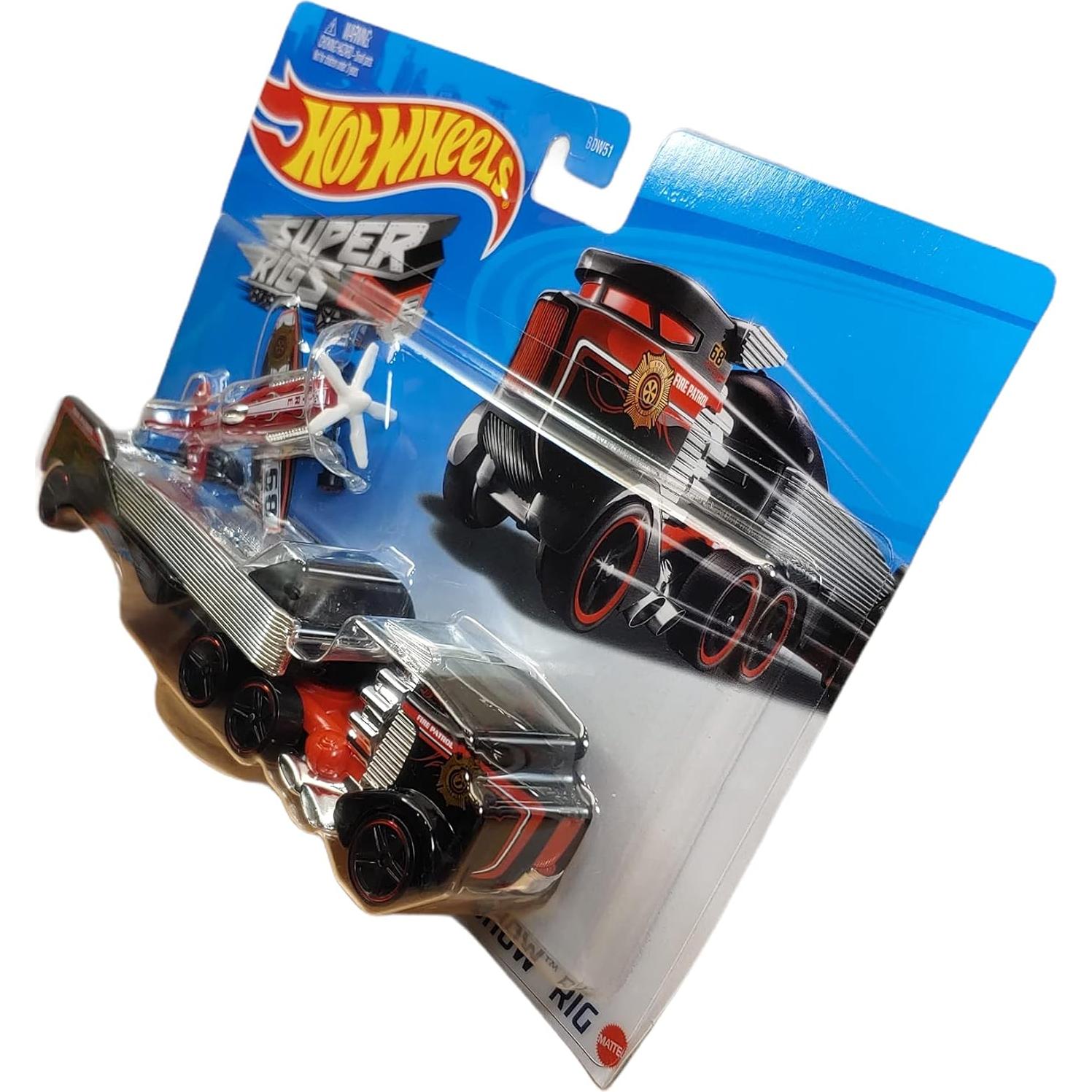 Remolque Desmontable Hot Wheels Super Rigs con Avión 25.4cm