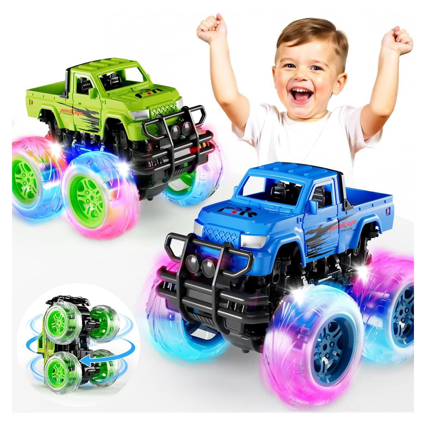 Set de 2 Camiones Monster Truck Shantou para Niños 3-4 Años