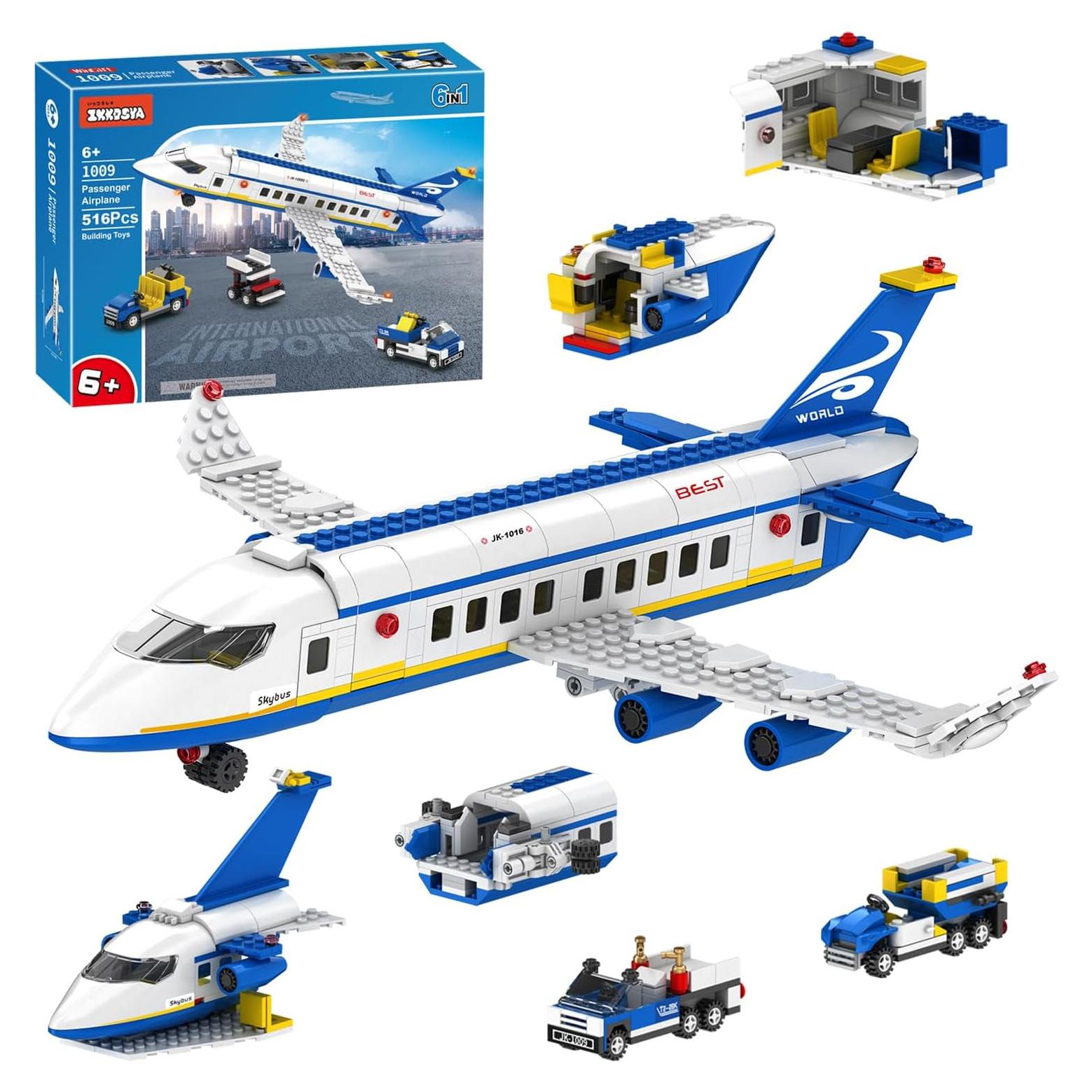 Juego de Construcción de Aeropuerto IKKOSYA 516 Piezas 6 en 1