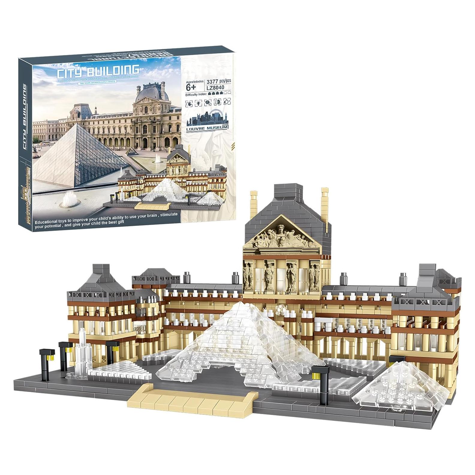 Set de Bloques de Construcción Museo del Louvre 3377 Piezas