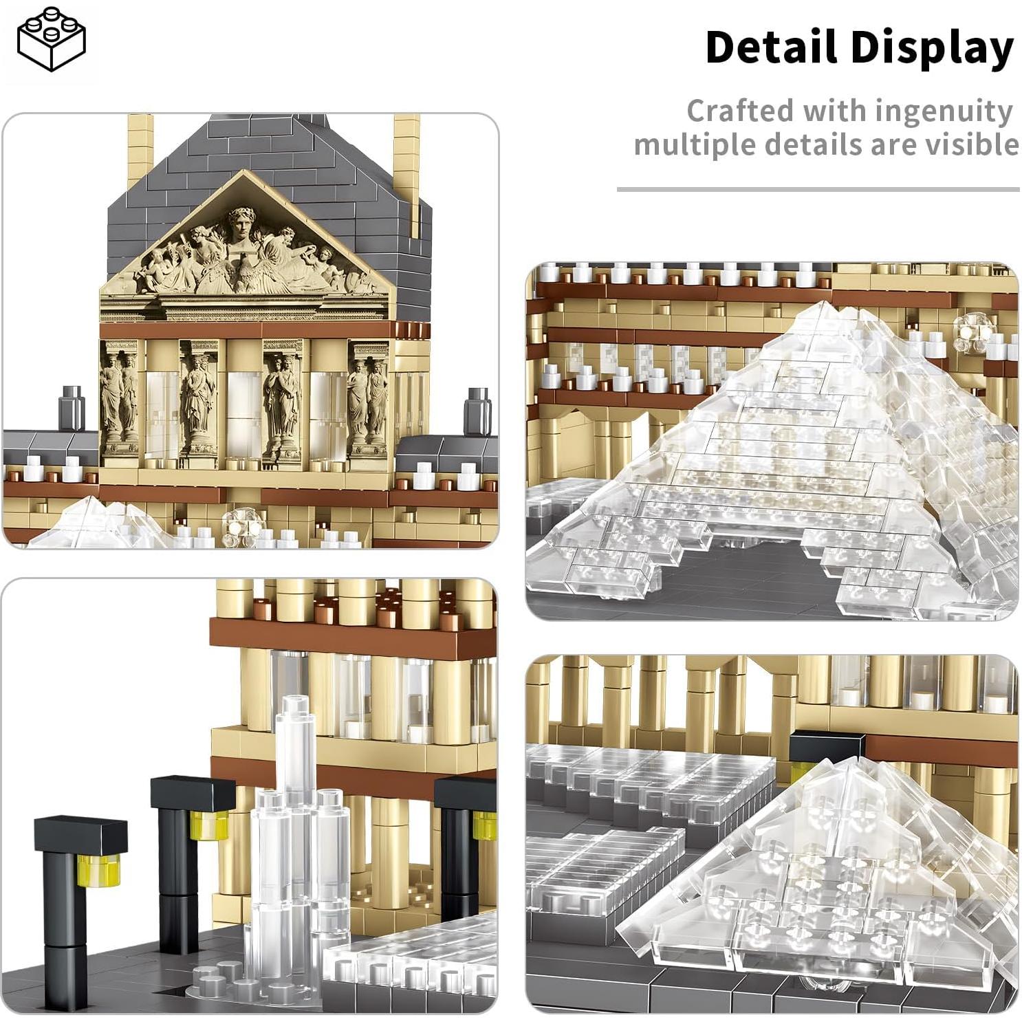 Set de Bloques de Construcción Museo del Louvre 3377 Piezas