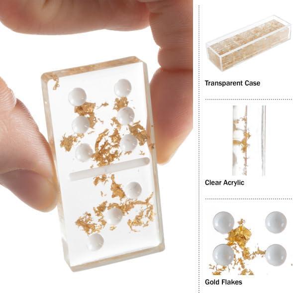 Dominós Acrílicos Trademark Hoja de Oro 28 Piezas