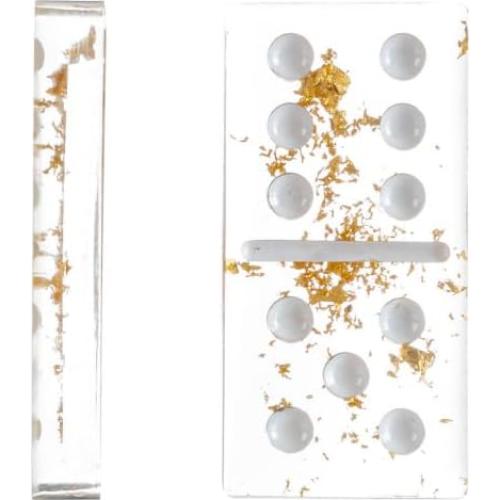 Dominós Acrílicos Trademark Hoja de Oro 28 Piezas
