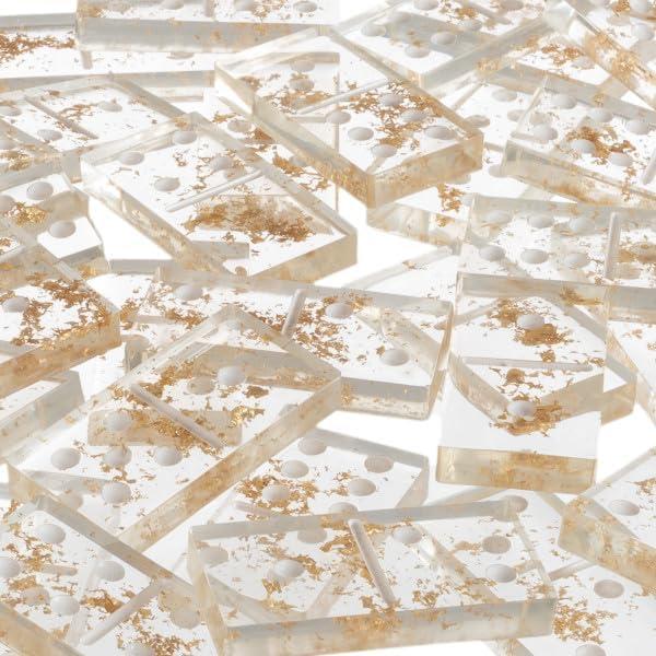 Dominós Acrílicos Trademark Hoja de Oro 28 Piezas