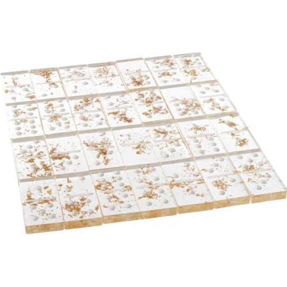 Dominós Acrílicos Trademark Hoja de Oro 28 Piezas