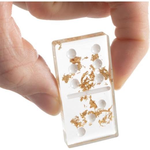 Dominós Acrílicos Trademark Hoja de Oro 28 Piezas