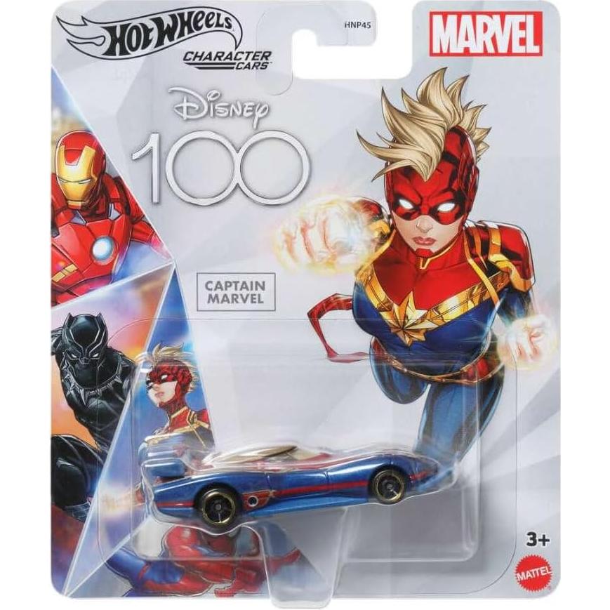 Hot Wheels Marvel Paquete 2 Autos Capitán América y Marvel